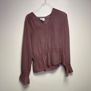 LOFT Long Sleeve Flowy Shirt.
